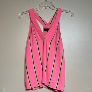 Rachel Pink and Green Sleeveless Top